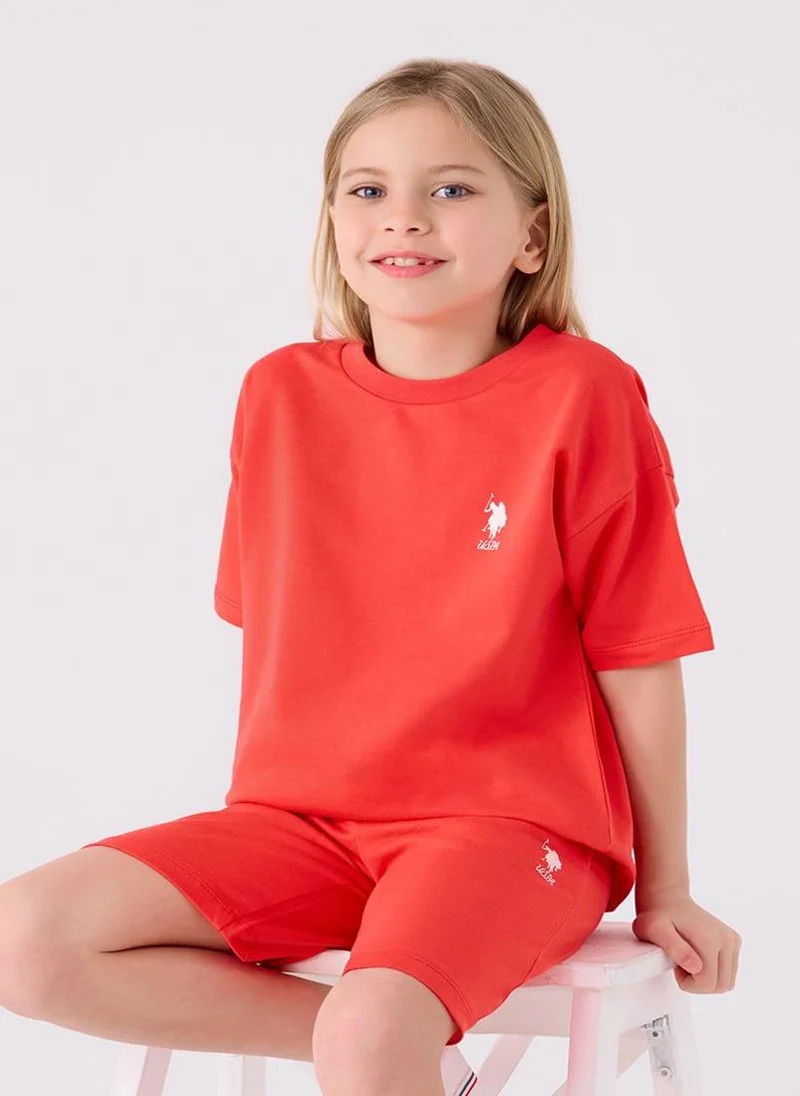 U.S. Polo Assn. U.S. Polo Assn. Girls Red Bermuda Set
