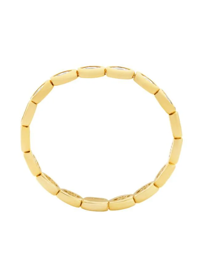 Michael Kors  Michael Kors Brilliance Gold-Tone Marquise Cubic Zirconia Tennis Bracelet for Women | Best Price UAE