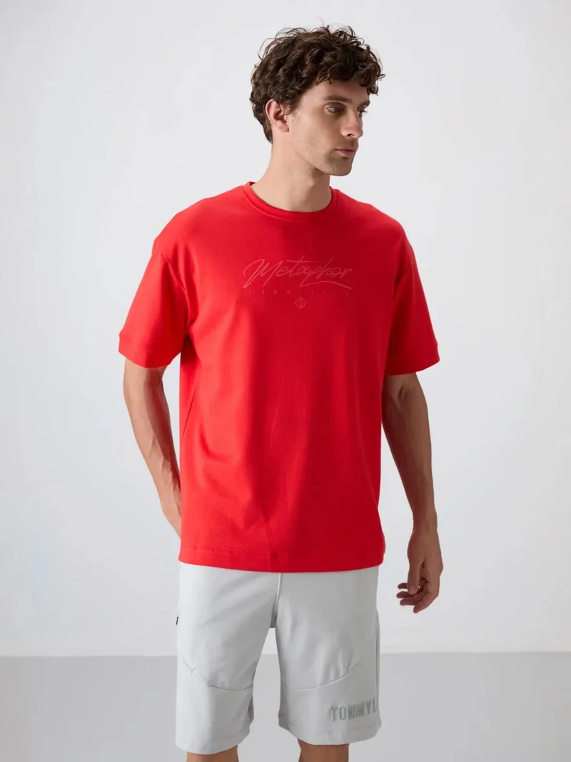 تومي لايف TOMMY Oversized Logo Crew Neck T-Shirt