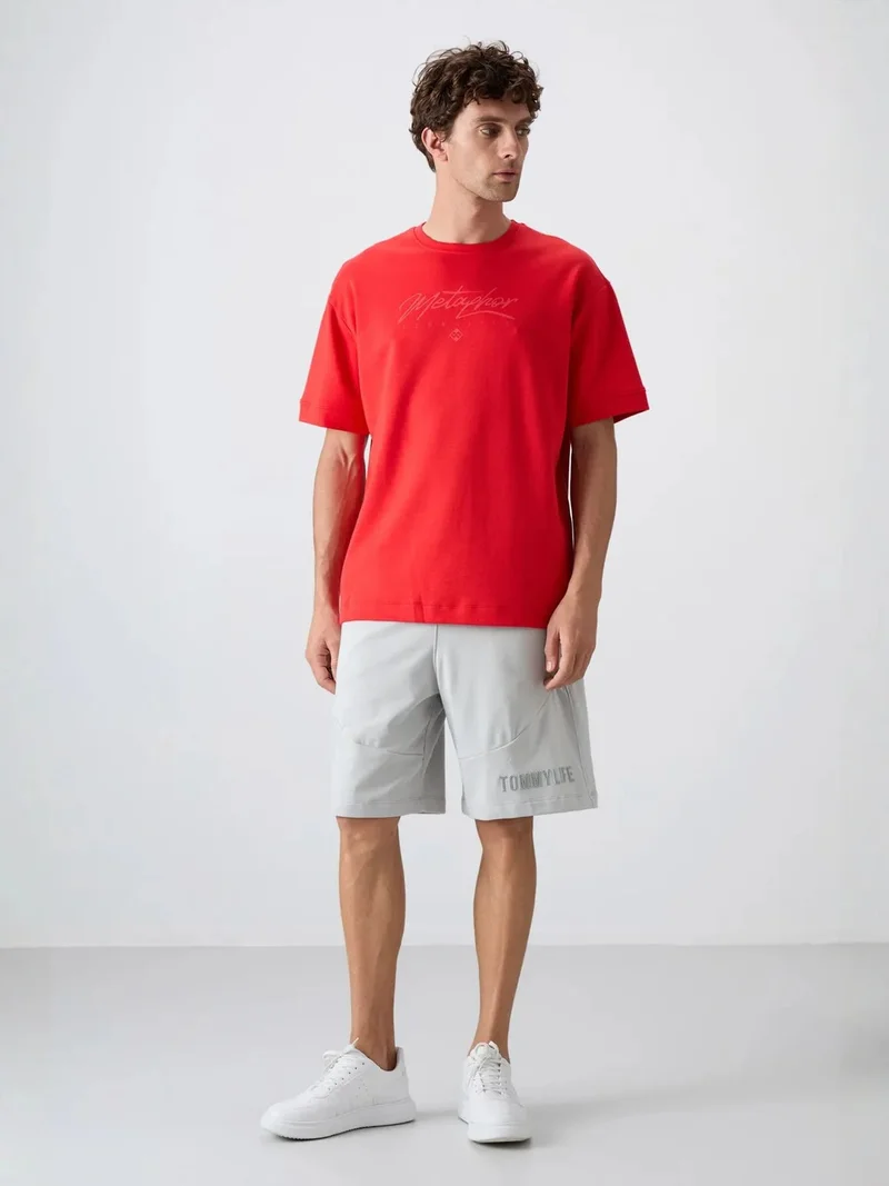 تومي لايف TOMMY Oversized Logo Crew Neck T-Shirt