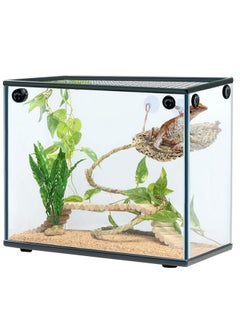 Navaris Navaris Bearded Dragon Habitat Essentials - Tank Accessories Set of 5 - Reptile Hammock Adjustable Wooden Ramp DIY Rope Plants - Ideal for Lizard & Gecko Tank  - Image 1