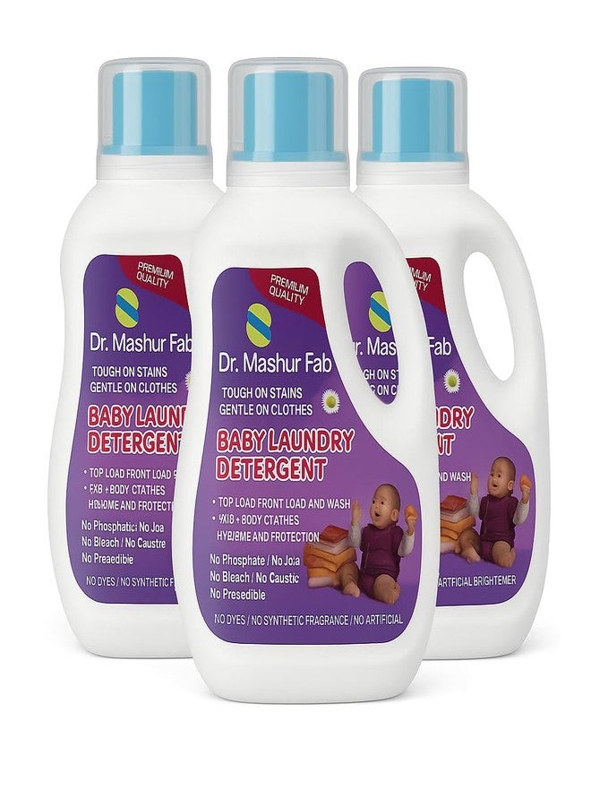 MASHUR FAB Baby Laundry Detergent, 500ml, With Bio-Enzymes, Aloe Vera & Neem, Dermatologically Tested, Free From SLS/SLES, Phosphate & Bleach (3) - Image 1