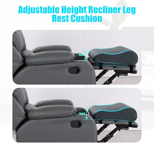 ROYALAY Adjustable Recliner Leg Rest Cushion, Widen and Thicken Recliner Footrest Extender, Wave Shape Lumbar Support Pillow with Adjustable Elastic Straps, Suitable for Bed Chair Sofa Back Support - Image 3