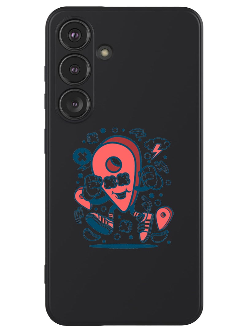 Theodor Protective Slim Fit Case Liquid Silicone Cover with Full Body Protection Anti-Scratch Shockproof Case For Samsung Galaxy S24 (Black) - Location - Image 1