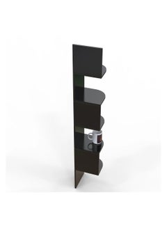 Wooden Twist Wooden Twist Wooden Zigzag Wall Mount Floating Corner Wall Shelf Black  - Image 4