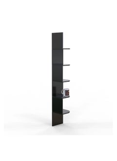Wooden Twist Wooden Twist Wooden Zigzag Wall Mount Floating Corner Wall Shelf Black  - Image 5