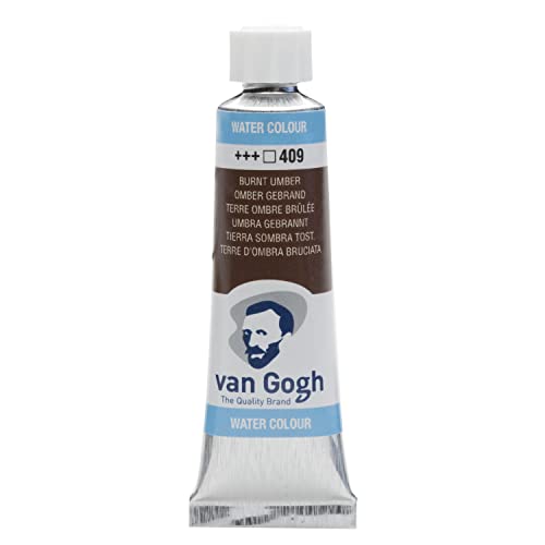 Van Gogh Watercolor Paint 10ml Tube Burnt Umber 409 - Image 1