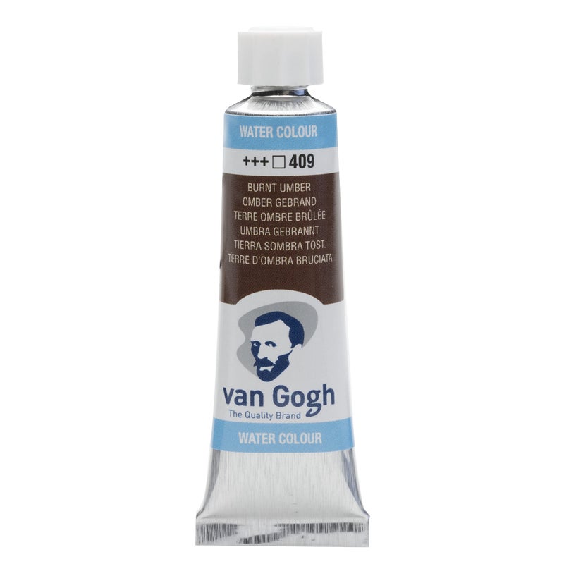 Van Gogh Watercolor Paint 10ml Tube Burnt Umber 409 - Image 2