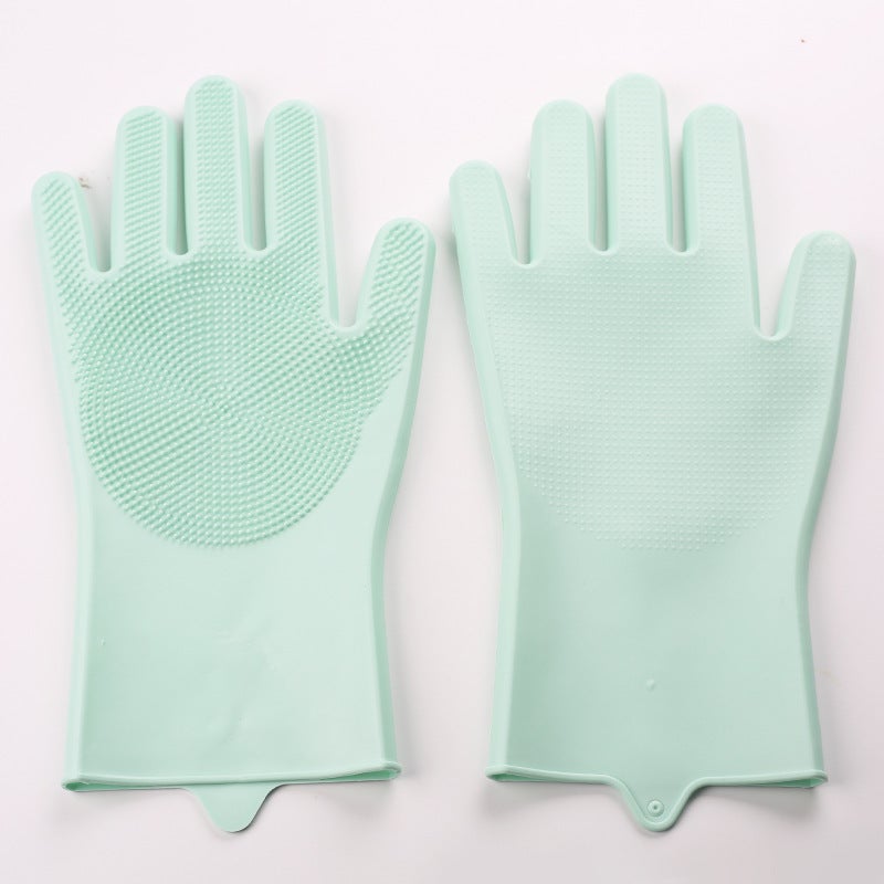 High-Temperature Resistant Silicone Gloves for Kitchen fluorescent green 