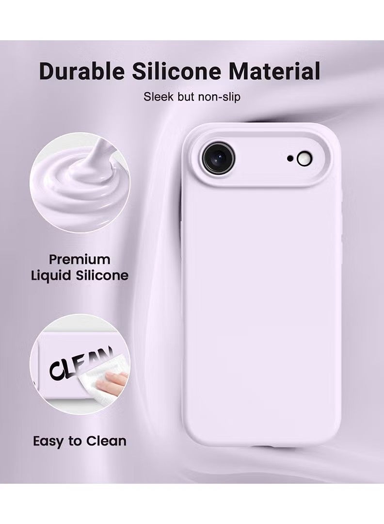 general Premium Liquid Silicone Slim Case for iPhone 17 Air – Ultra-Soft Microfiber Lining & Shockproof Drop Protection – Lavender Purple - Image 4