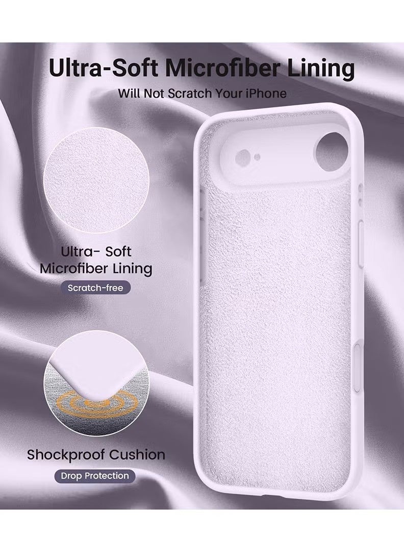 general Premium Liquid Silicone Slim Case for iPhone 17 Air – Ultra-Soft Microfiber Lining & Shockproof Drop Protection – Lavender Purple - Image 3