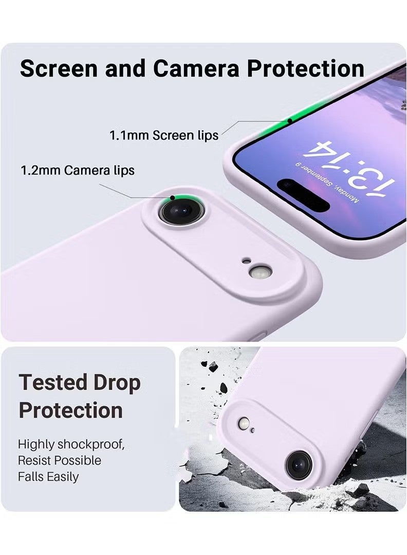 general Premium Liquid Silicone Slim Case for iPhone 17 Air – Ultra-Soft Microfiber Lining & Shockproof Drop Protection – Lavender Purple - Image 2