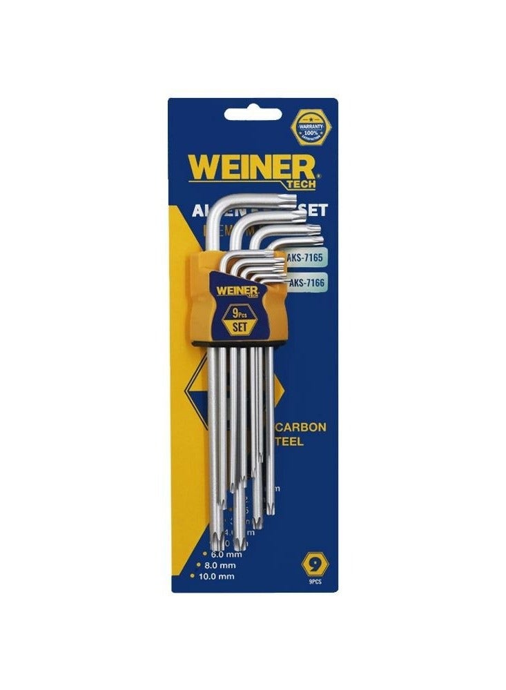 Weiner Tech 9-Piece torx kay Set – High-Carbon Steel, L-Type Hex Wrench Kit