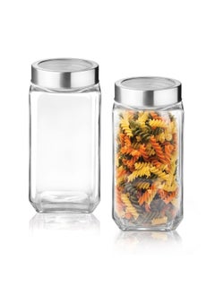 Treo By Milton Cube Storage Glass Jar, Set of 2, 1000 ml Each, Transparent | BPA Free | Storage Jar | Kitchen Organizer Modular | Multipurpose Jar - pzsku/Z12D21B9F7E0666F9A0B5Z/45/_/1738306698/97007611-781d-4f39-9216-49d314eb60e6