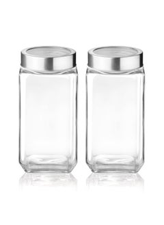 Treo By Milton Cube Storage Glass Jar, Set of 2, 1000 ml Each, Transparent | BPA Free | Storage Jar | Kitchen Organizer Modular | Multipurpose Jar - pzsku/Z12D21B9F7E0666F9A0B5Z/45/_/1738306701/b298f5b9-dc0f-4ad2-8b84-a2b3020ed2d4