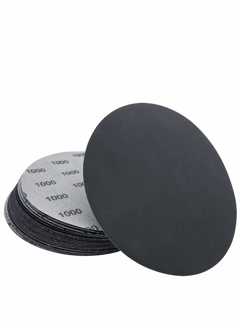 1000 Grit Wet Dry Sandpaper, 25 PCS 6 Inch Sanding Discs with Hook and Loop Back, Premium Silicon Carbide Abrasive Polishing Sandpaper Pads for Auto, Wood or Metal Polishing - Image 1