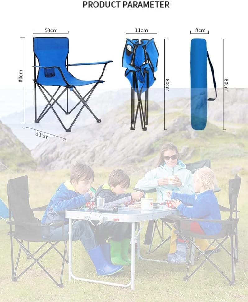 Flygon Camping Folding Chair Outdoor Garden Picnic Travelling Lawn Patio Outdoor Collapsible Chairs with Carrying Bag Polystyrene - Image 2