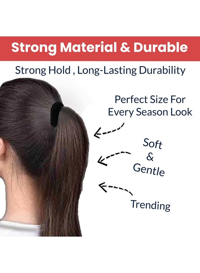TEMPERIA (30 Pcs) Hair Band for Women & Girls - Elastic Ponytail Hairband Ties Accessories - Premium Rubber Band - Black (DN01) - Image 3