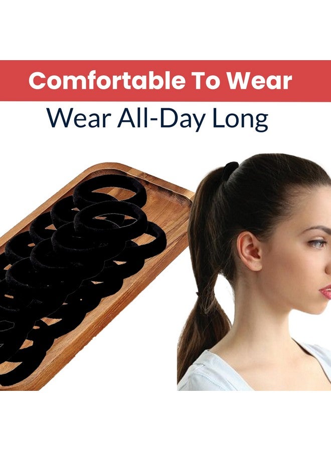 TEMPERIA (30 Pcs) Hair Band for Women & Girls - Elastic Ponytail Hairband Ties Accessories - Premium Rubber Band - Black (DN01) - Image 4