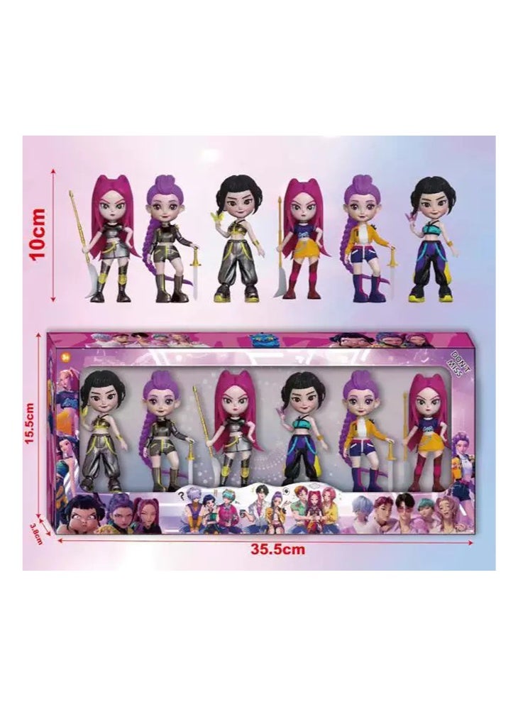 Figures Kpop Demon Hunters Action Figure Home Decor Desk Ornament For Hunters Fans 6pcs set