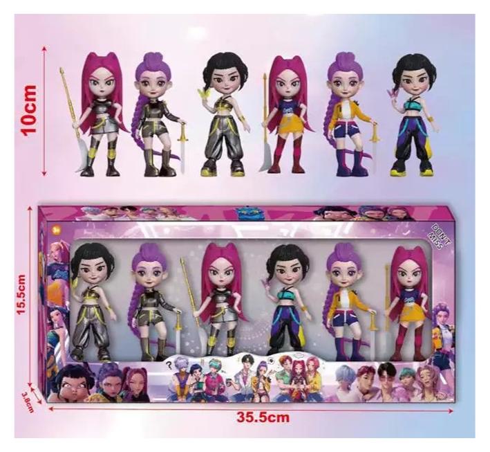 Figures Kpop Demon Hunters Action Figure Home Decor Desk Ornament For Hunters Fans 6pcs set