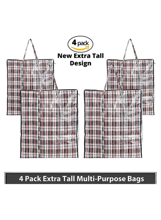 DUNISO 4Pcs Strong Storage Laundry Bags，Large Moving Bags with Zipper & Handles，Reusable Storage Zip Bag, Jumbo Heavy Duty Nylon Organizer Bags，Waterproof, Dustproof, and Dirt Resistant，for Quilts Blankets Pillows Cloths,70*75*30CM  - Image 3