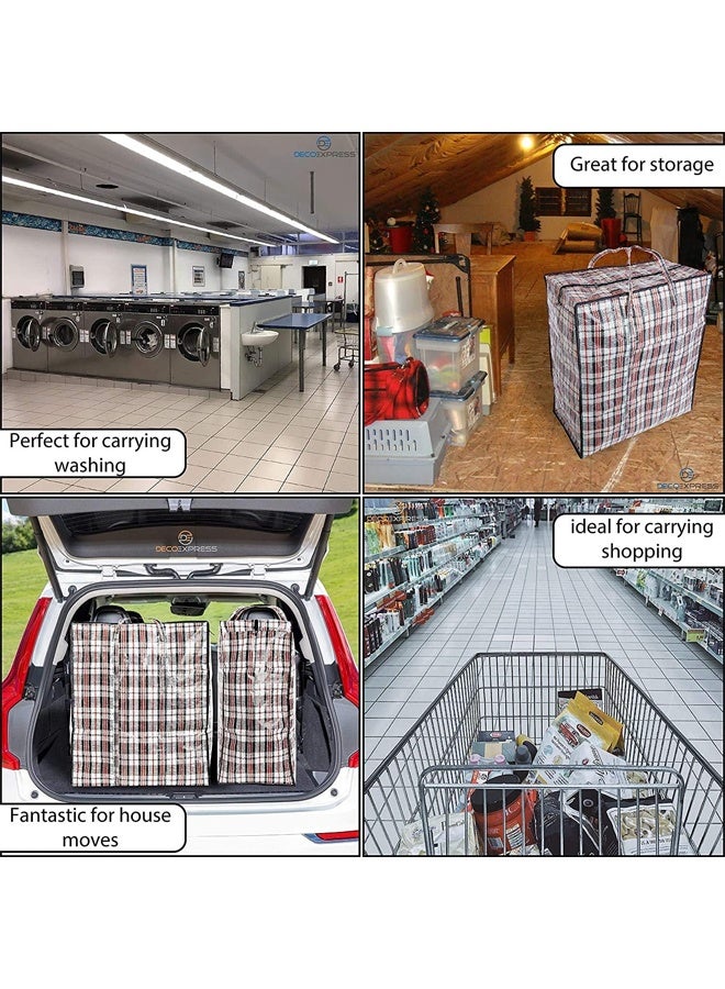 DUNISO 4Pcs Strong Storage Laundry Bags，Large Moving Bags with Zipper & Handles，Reusable Storage Zip Bag, Jumbo Heavy Duty Nylon Organizer Bags，Waterproof, Dustproof, and Dirt Resistant，for Quilts Blankets Pillows Cloths,70*75*30CM  - Image 5