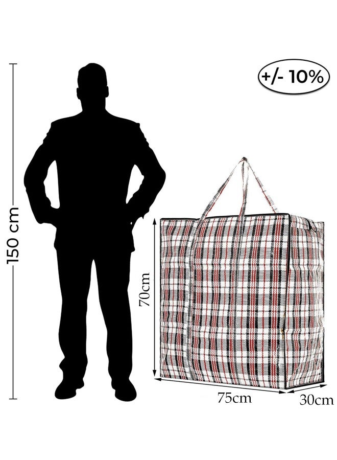 DUNISO 4Pcs Strong Storage Laundry Bags，Large Moving Bags with Zipper & Handles，Reusable Storage Zip Bag, Jumbo Heavy Duty Nylon Organizer Bags，Waterproof, Dustproof, and Dirt Resistant，for Quilts Blankets Pillows Cloths,70*75*30CM  - Image 4