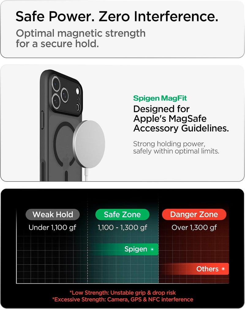 Spigen Ultra Hybrid MagFit iPhone 18 PRO Case Cover with MagSafe (2026) - Frost Black - Image 3