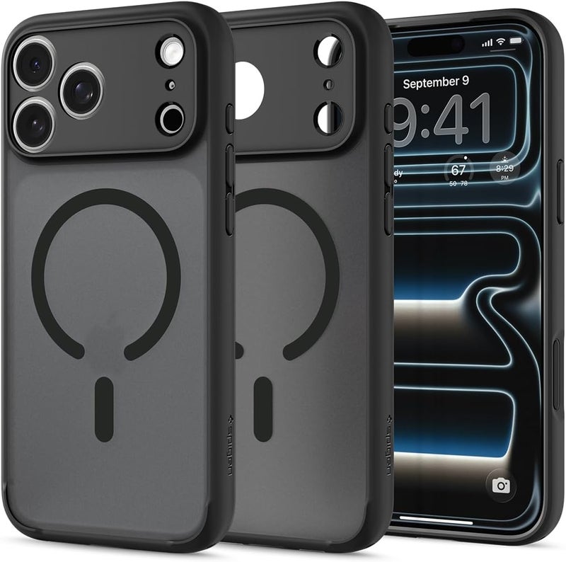 Spigen Ultra Hybrid MagFit iPhone 18 PRO Case Cover with MagSafe (2026) - Frost Black - Image 1