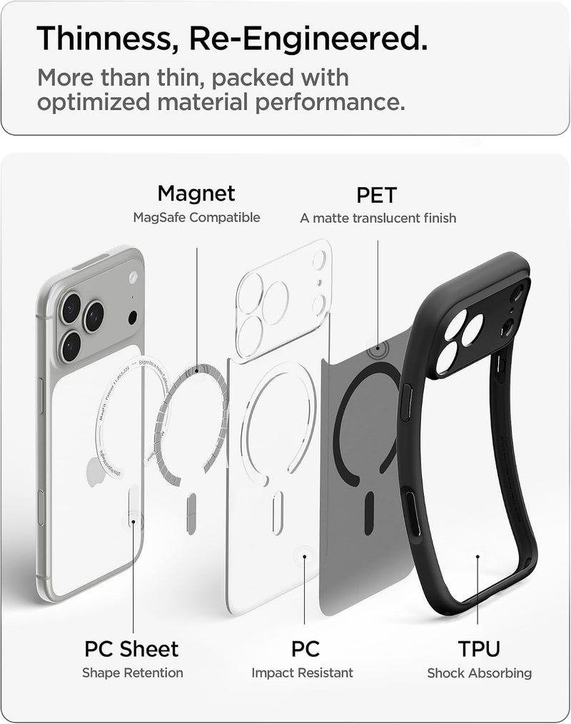 Spigen Ultra Hybrid MagFit iPhone 18 PRO Case Cover with MagSafe (2026) - Frost Black - Image 2