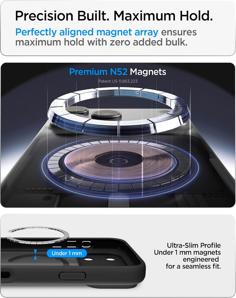 Spigen Ultra Hybrid MagFit iPhone 18 PRO Case Cover with MagSafe (2026) - Frost Black - Image 4