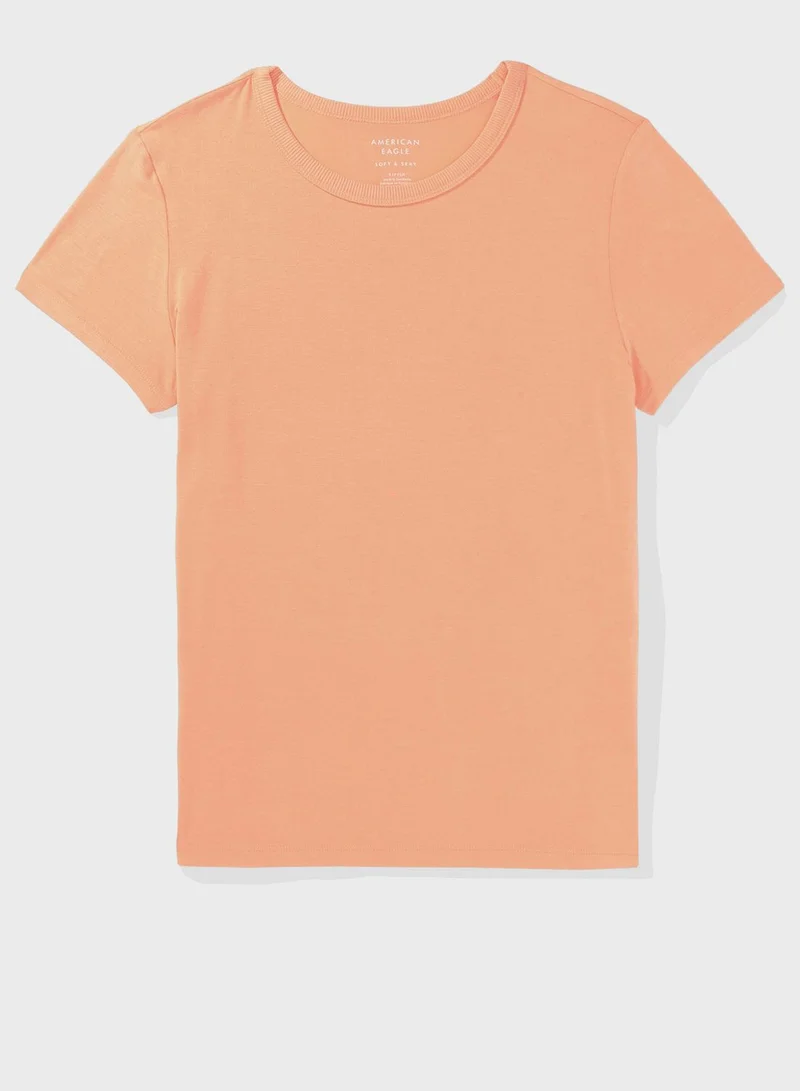 امريكان ايجل Essential Crew Neck Knitted T-Shirt