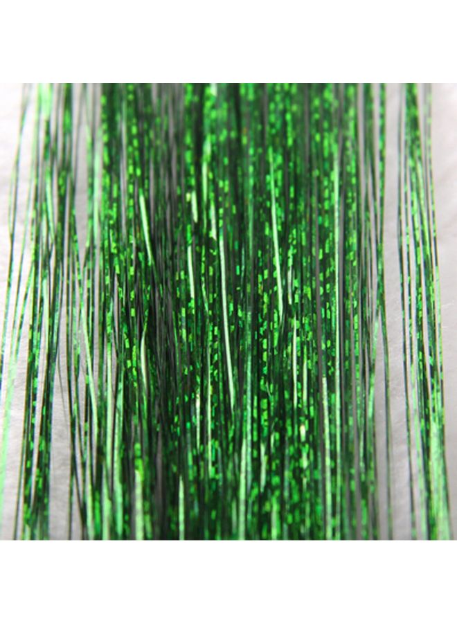 نيبمينينت Hair Tinsel Sparkle Holographic Glitter Party Wig White/Green 60x4x2cm - Image 2