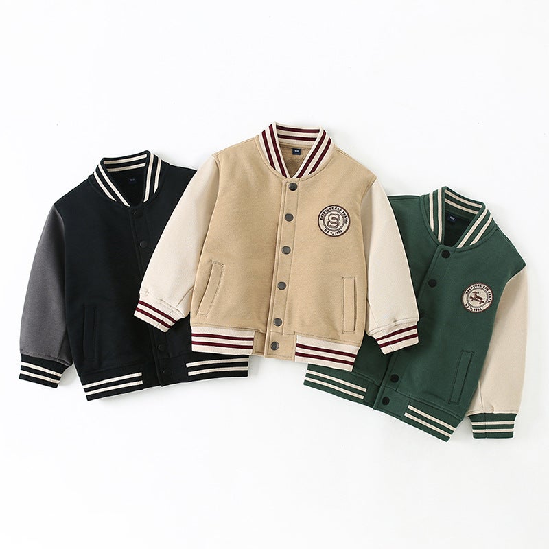 Children'S Baseball Jacket Spring & Fall Sports Baseball Jacket For Boys And Girls Terry Japanese Style Kidsren'S Clothing Excellent - Image 3