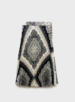 MANGO Paisley-Print Pleated Skirt  - Image 5