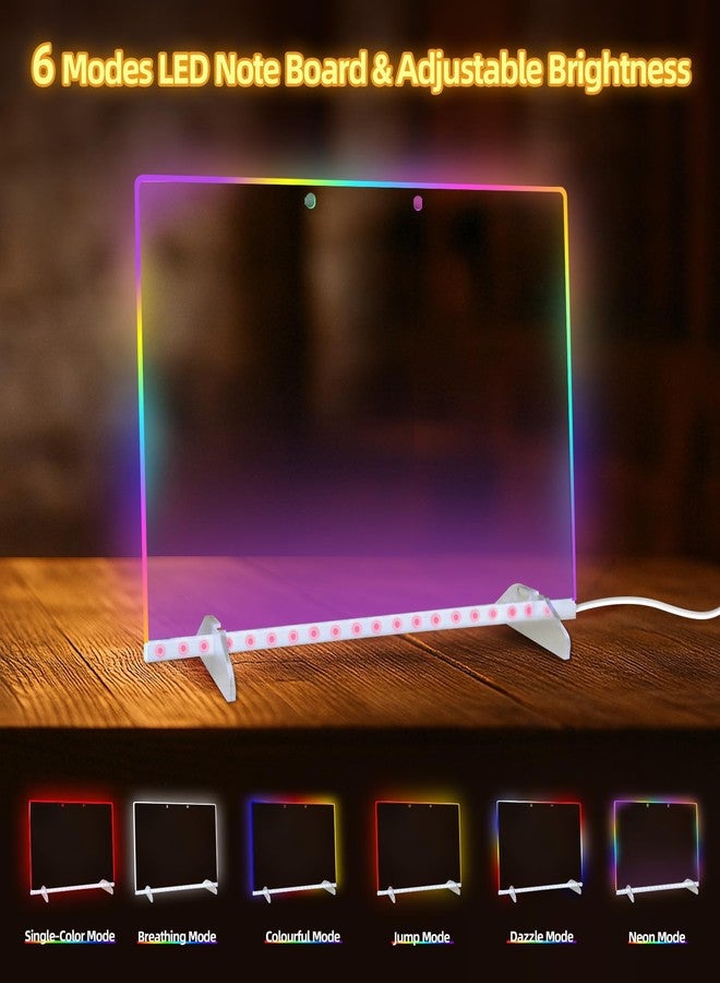 Lumiboard Light up Coloring Board for Kids with 7 Color Markers, 4 Modes & 13.7"X10", rewritable Acrylic Message Board, Hanging Chain, menu Board with Colors - Image 3
