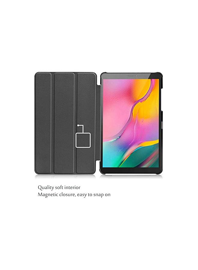 Procases حافظة Galaxy Tab A 8.0 2019 T290 T295، غلاف خفيف نحيف مع حامل ثلاثي الطيات، حافظة صلبة فوليو لجهاز Galaxy Tab A 2019 بحجم 8.0 بوصة بدون قلم S طراز Sm-T290 (واي فاي) Sm-T295 (LTE) – أسود - Image 5
