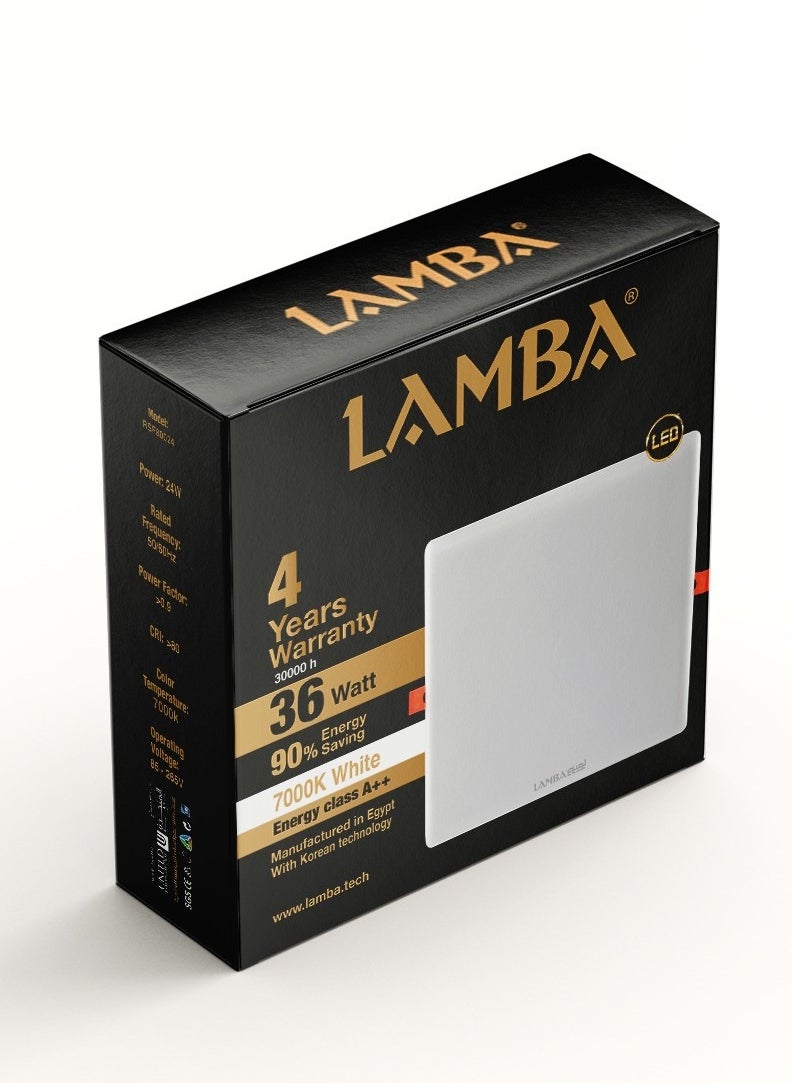 LAMBA - بلوفنيرا مربع غاطس 36 وات اضاءة ورم RSF 36W - Image 1