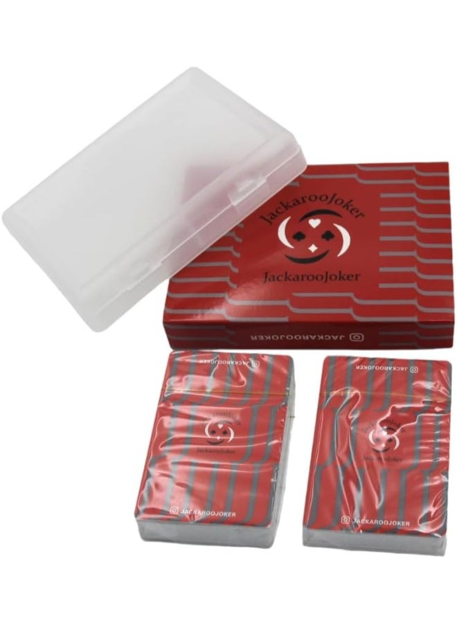 JACKAROOJOKER Standard Poker Size 100% Plastic Playing Cards Twin Pack, Waterproof & Durable Casino-Grade Decks, 2 Decks - Image 4