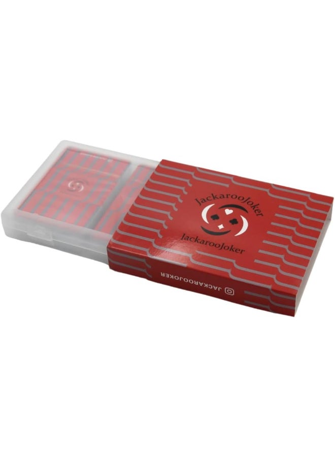 JACKAROOJOKER Standard Poker Size 100% Plastic Playing Cards Twin Pack, Waterproof & Durable Casino-Grade Decks, 2 Decks - Image 1