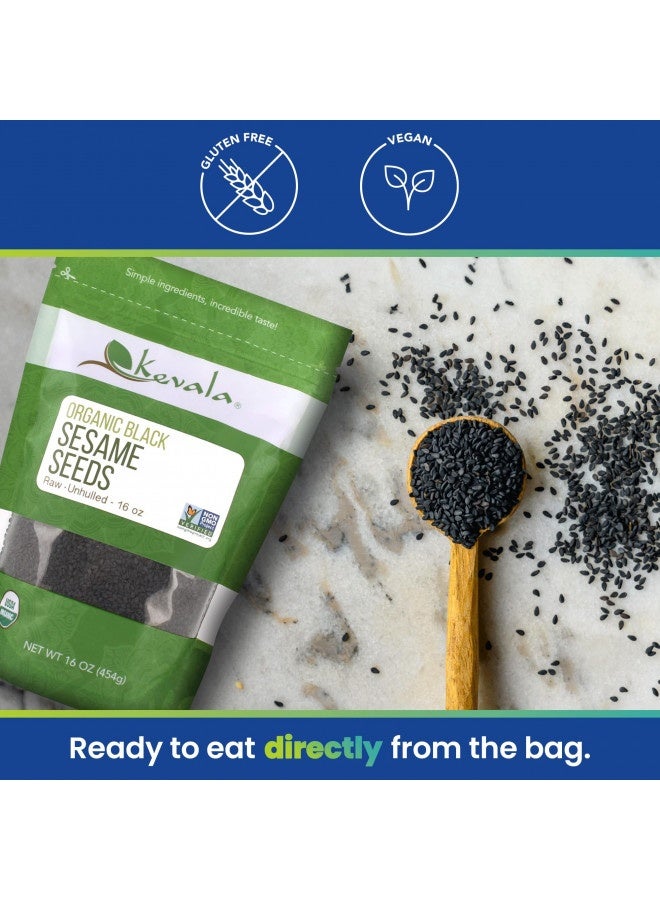 Kevala Organic Black Raw And Unhulled Sesame Seeds, 1 Pound 16 oz - Image 4