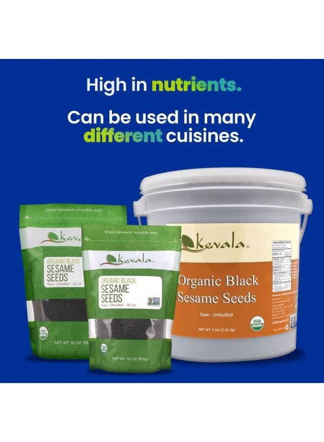 Kevala Organic Black Raw And Unhulled Sesame Seeds, 1 Pound 16 oz - Image 3
