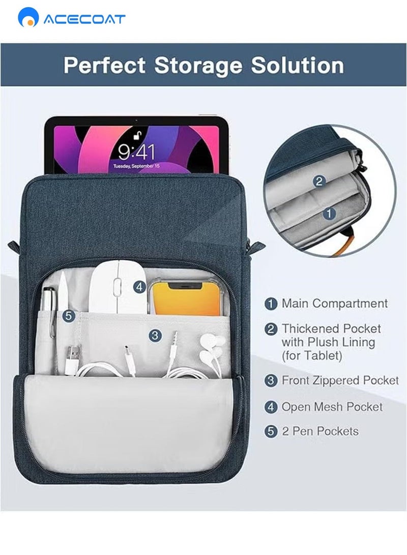 9-11 Inch Tablet Sleeve Bag, Fits iPad Air 5, Pro 11, and More - Dark Blue - Image 5
