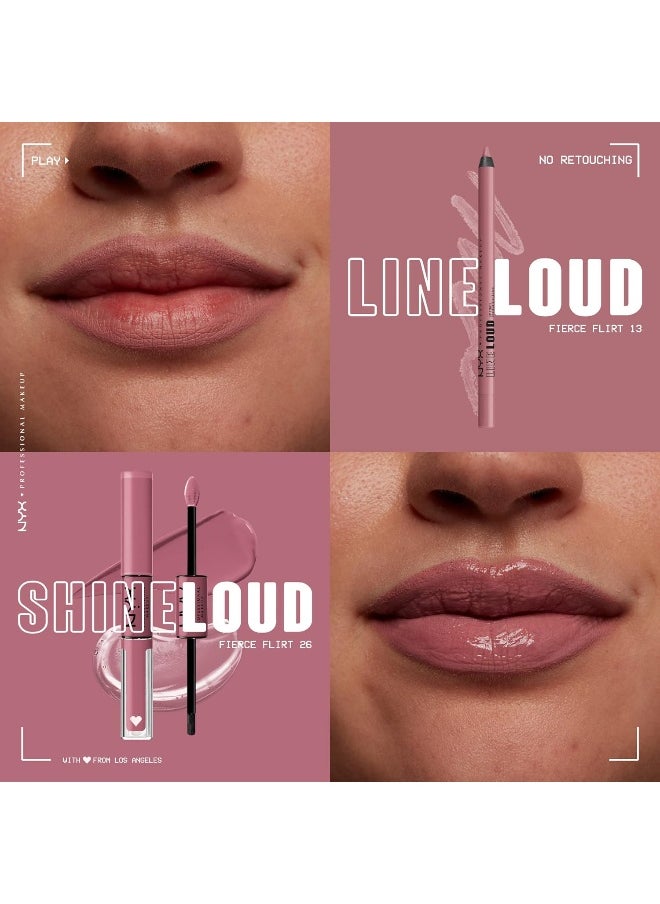NYX PROFESSIONAL MAKEUP قلم تحديد الشفاه لاين لاود Fierce Flirt  - Image 4