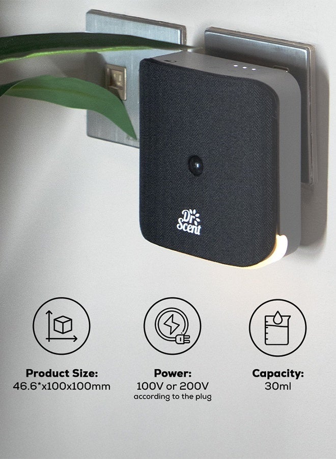 Dr Scent Automatic Wall Plug In Aroma Diffuser | Comes with Smart Motion Sensor & Night Light | Coverage up to 20-30 m2 | Perfect for Small Rooms , Offices , Shops & Restroom | Advanced Technology | 30 ml Bottle Capacity - Image 5