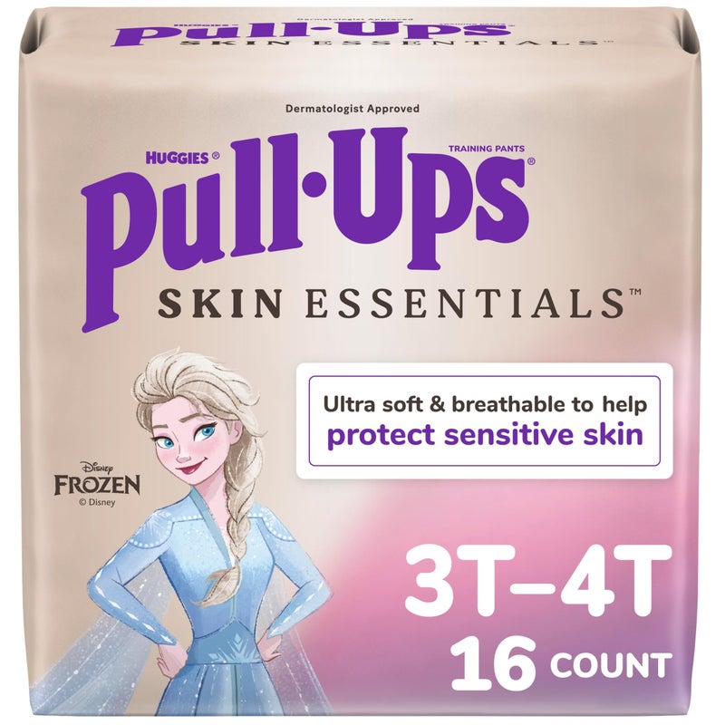 Pull-Ups Girls' Skin Essentials Potty Training Pants, Training Underwear, 3T-4T (32-40 lbs), 16 Ct - Image 1