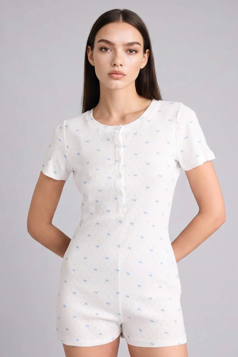 Defacto  Regular Fit Crew Neck Jumpsuit for Women | Best Price UAE