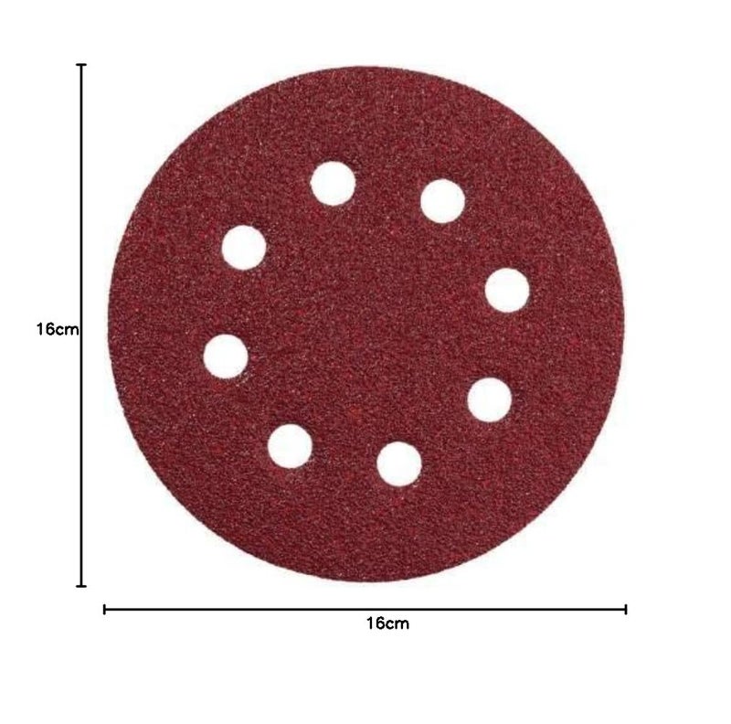 Professional 6 Hole Velcro-EWT- Pack of 50-150mm, 180 Grit