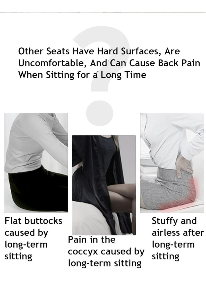 Backrest And Seat Cushion, Memory Sponge L-Shaped Integrated Seat Cushion, Car Seat Support, Ergonomic Office Seat Cushion For Protecting The Lower Back Coccyx (Gray) - Image 4